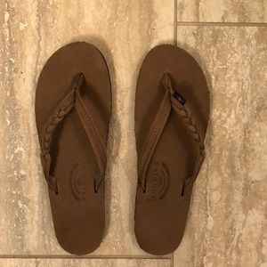 Flirty Braidy Rainbow Flip Flops